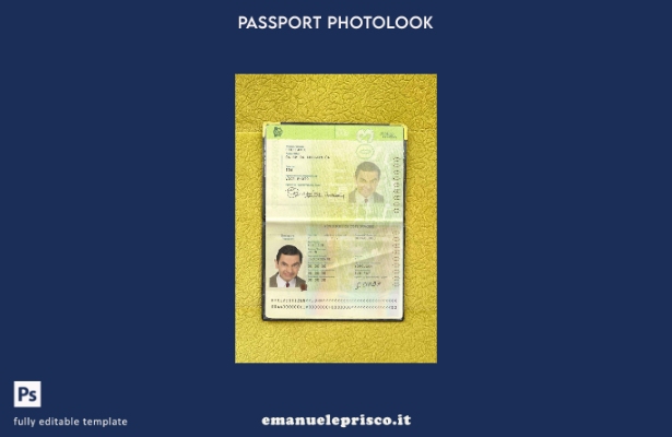 modello di aspetto fotografico per passaporto della Costa d'Avorio in stile veri